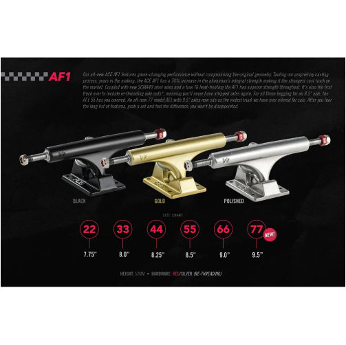 ACE AF1 Hollow Polished Trucks (Set of 2) – Anchors Skateshop