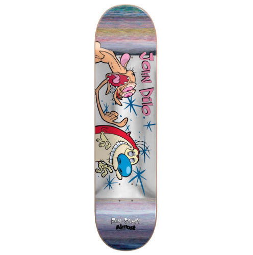 Almost John Dilo Pro X Ren & Stimpy Fingered R7 Skateboard Deck 8.375"