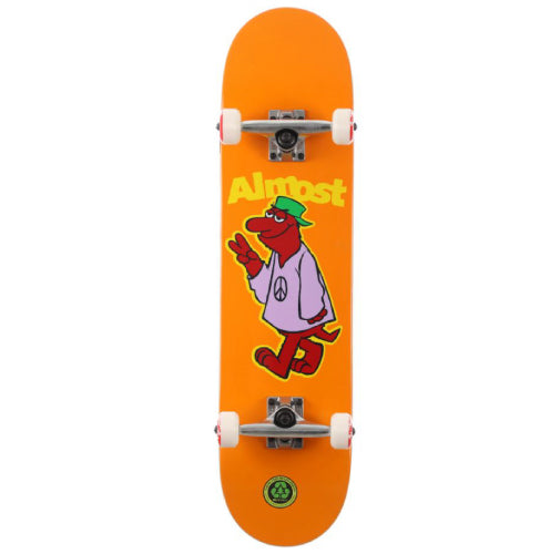 Almost Peace Out Complete Skateboard Orange 7.875"
