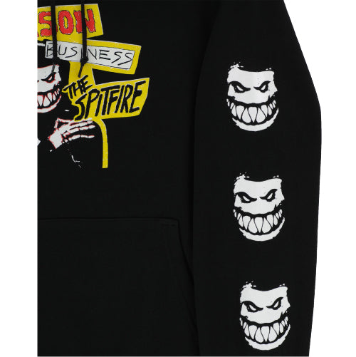 Spitfire Arson Business Hoodie - Black/Glow