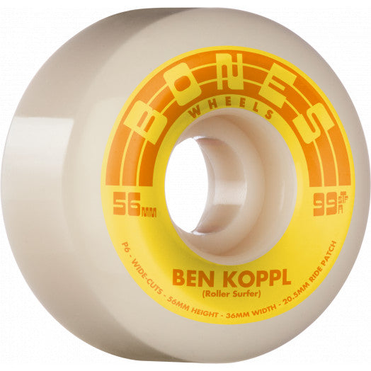 Bones Rollersurfer Koppl Pro V6 Wide-cut STF 56MM Wheels