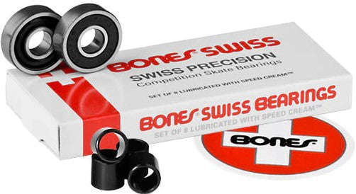 Bones Swiss Skateboard Bearings (Set of 8)