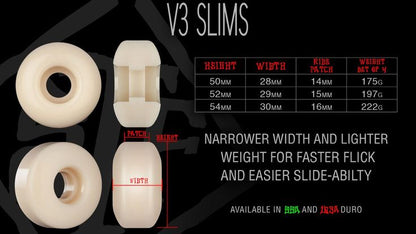 Bones STF Matt Berger Pro The Hunter V3 Slims Wheels 52MM