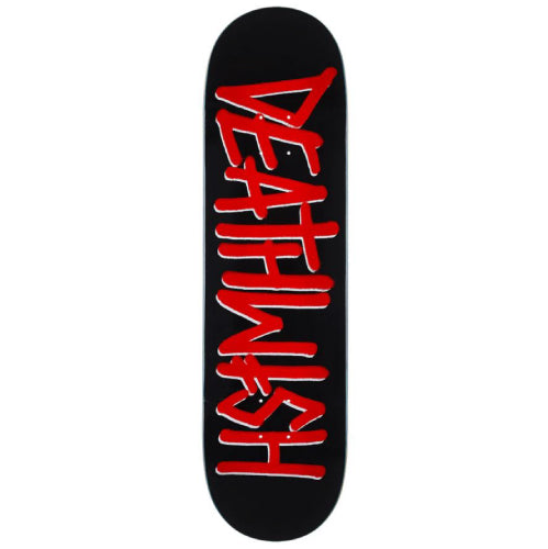 Deathwish Deathspray Logo Black, Red Skateboard Deck 8.5"