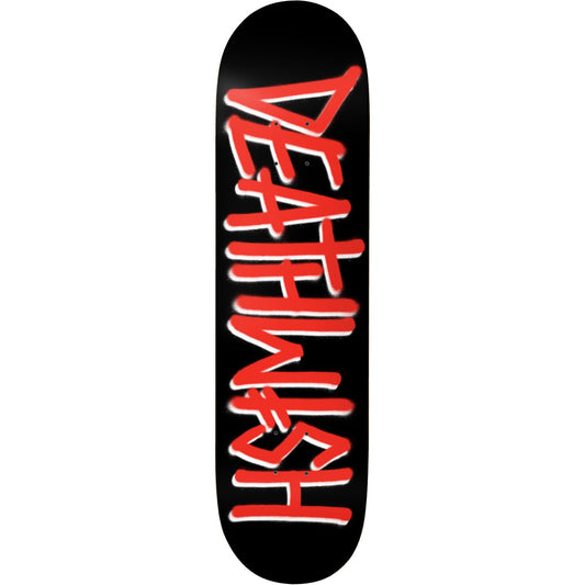 Deathwish Deathspray Logo Black, Red Skateboard Deck 8.25"