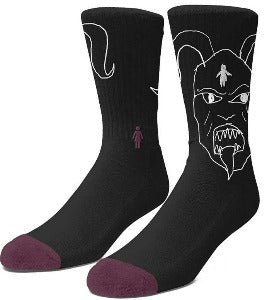 Girl One Off Devil OG Breana Geering Crew Socks Black
