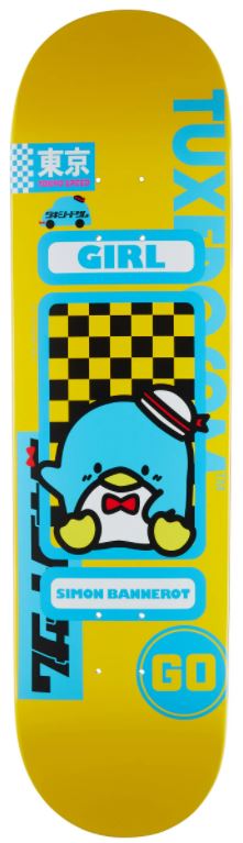 Girl Simon Bannerot Pro Sanrio Tokyo Speed Skateboard Deck 8.25"