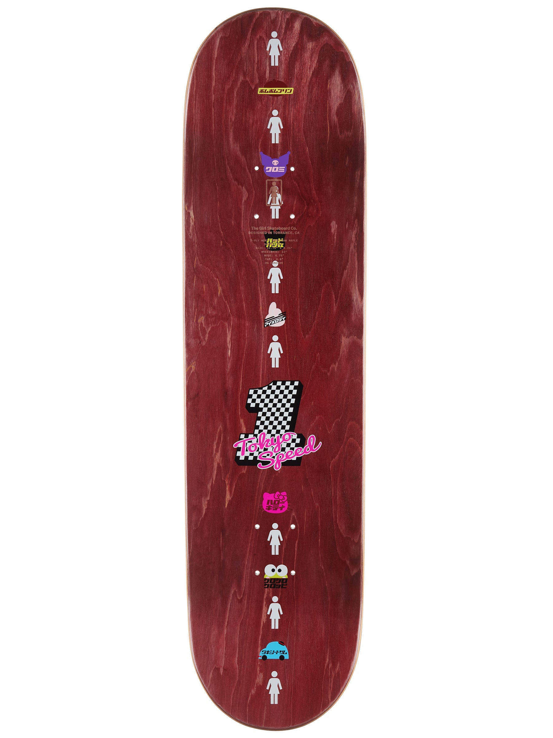 Girl Skateboards Simon Bannerot コンプリート Girl Simon Bannerot Sanrio Tokyo Speed Skateboard Deck 8.25