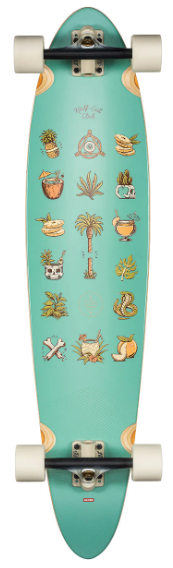 Globe Pinner Classic Half Cut Teal Longboard Complete 40"