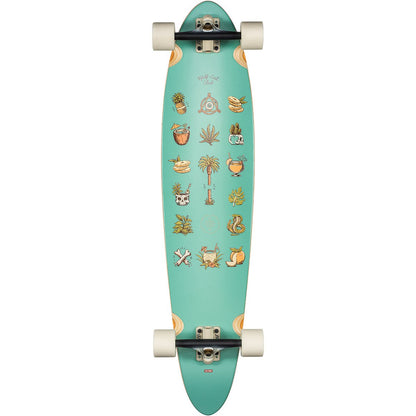 Globe Pinner Classic Half Cut Teal Longboard Complete 40"