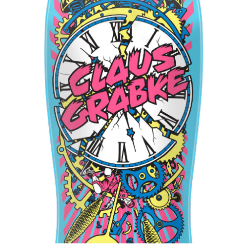 Santa Cruz Claus Grabke Exploding Clock Shaped Reissue Skateboard Deck 10"