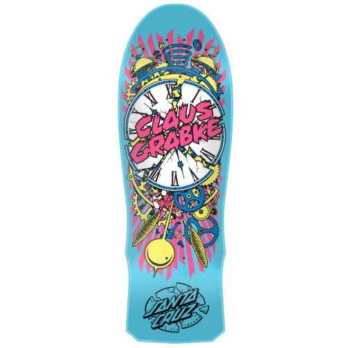 Santa Cruz Claus Grabke Exploding Clock Shaped Reissue Skateboard Deck 10"