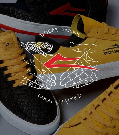 Lakai Manchester Doomsayers Black, Gold Suede