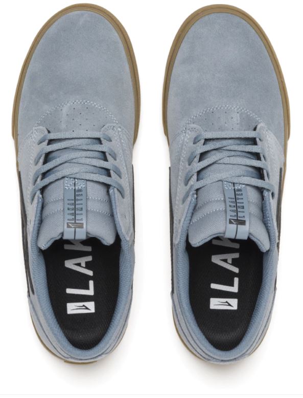 Lakai Griffin Fog Grey Suede with Gum Skateboard Shoe