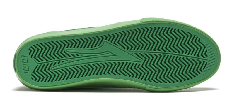 Lakai Griffin Green on Green Suede skateboarding shoe