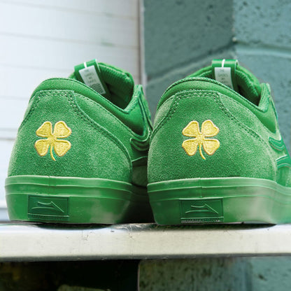 Lakai Griffin Green on Green Suede skateboarding shoe