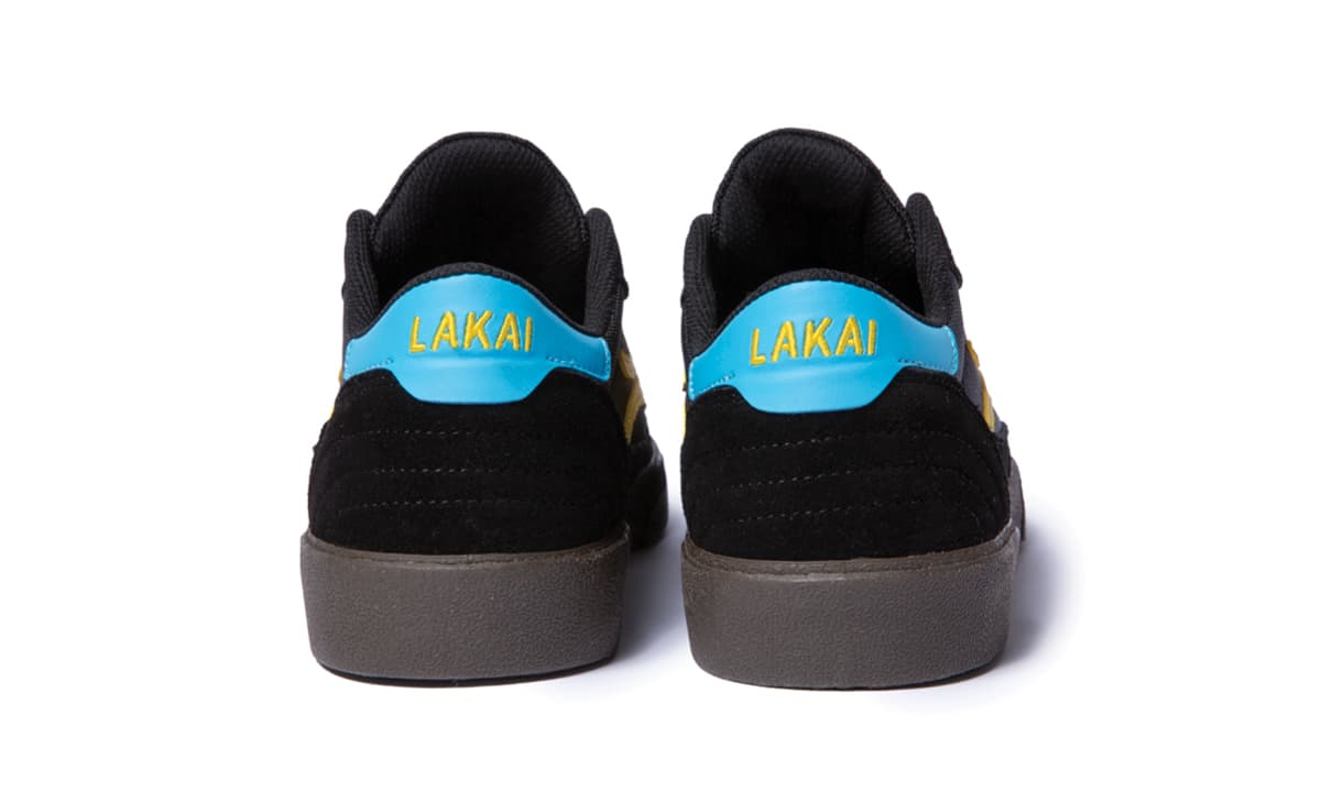 Lakai X Pacifico Cambridge Black, Cyan, Yellow, Gum Suede Skateboarding Shoe