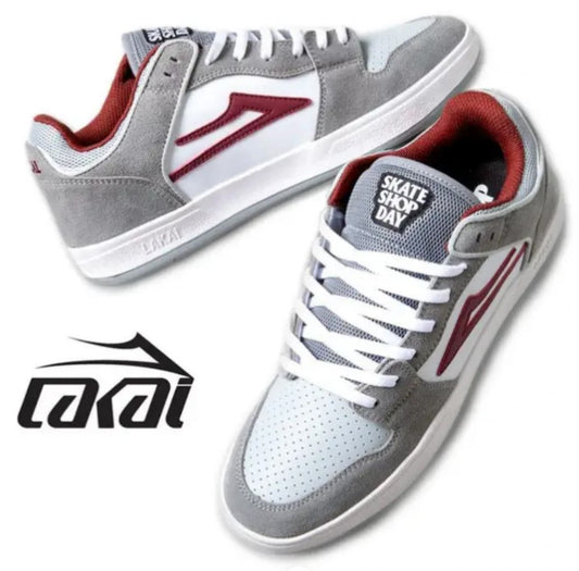 Lakai Skate Shop Day Telford Low Grey, Burgundy