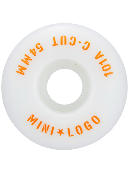 Mini Logo Skateboard C-Cut Wheels White 54MM 101A