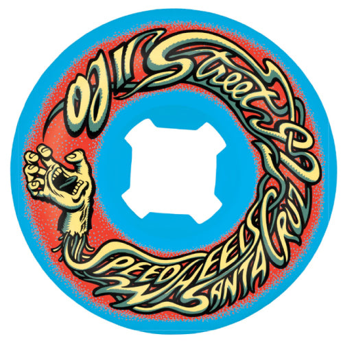 Santa Cruz X OJ Speedwheels Reissue Skateboard Wheels Blue 60MM 92A