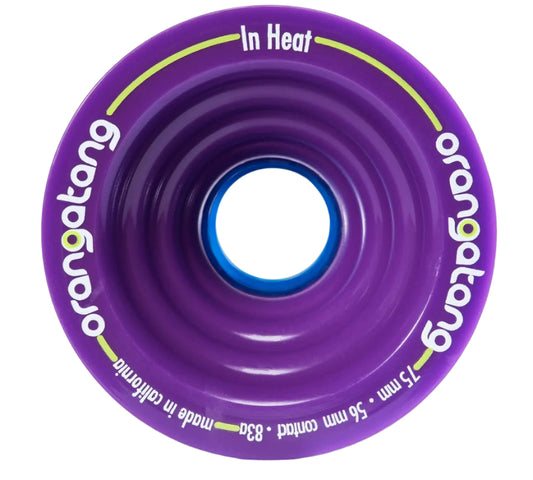 Orangatang In Heat Longboard Wheels Purple 75MM 83A