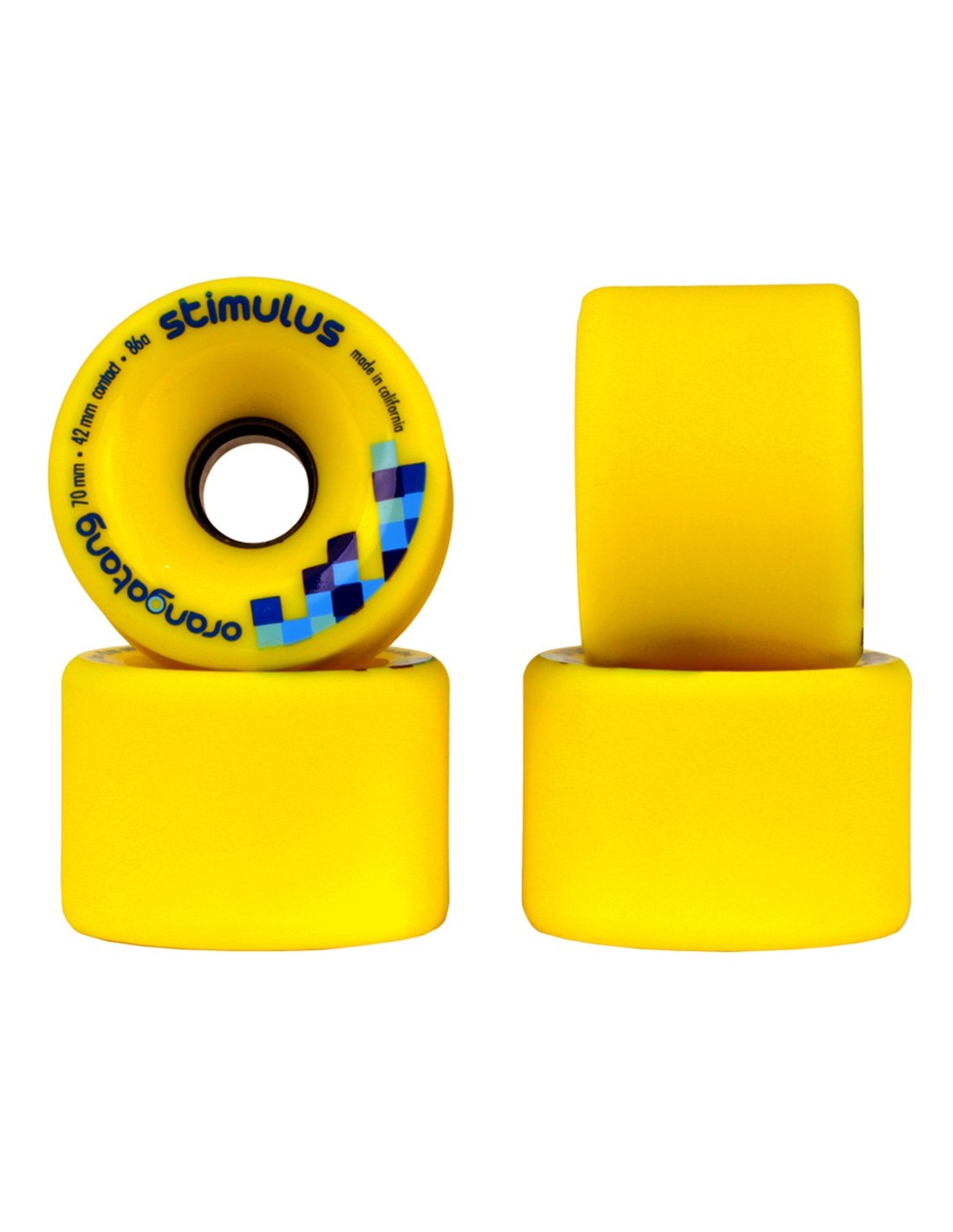 Orangatang Stimulus Longboard Cruiser Wheels Yellow 70MM 86A