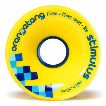 Orangatang Stimulus Longboard Cruiser Wheels Yellow 70MM 86A