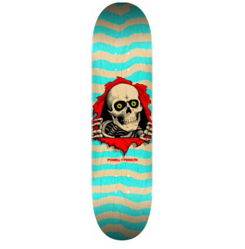 Powell Peralta Ripper Skateboard Deck Blue, Natural 8.0"