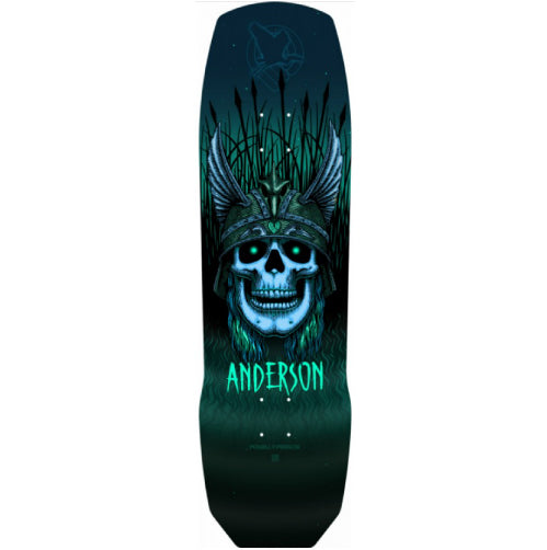 Powell Peralta Pro Andy Anderson Heron Teal Skateboard Deck 9.13"