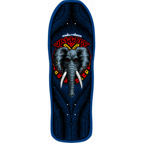 Powell Peralta Mike Vallely Pro Elephant Navy Reissue Skateboard Deck 9.85"