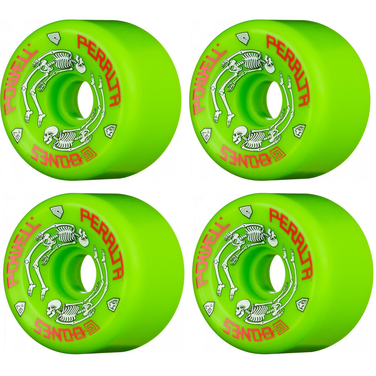 Powell Peralta G-Bones Skateboard Wheels Lime Green 64MM 97A