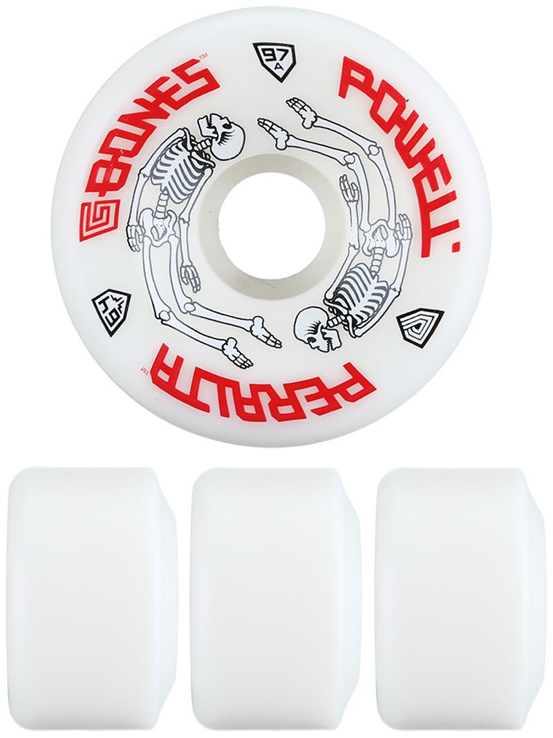 Powell Peralta G-Bones Skateboard Wheels White 64MM 97A