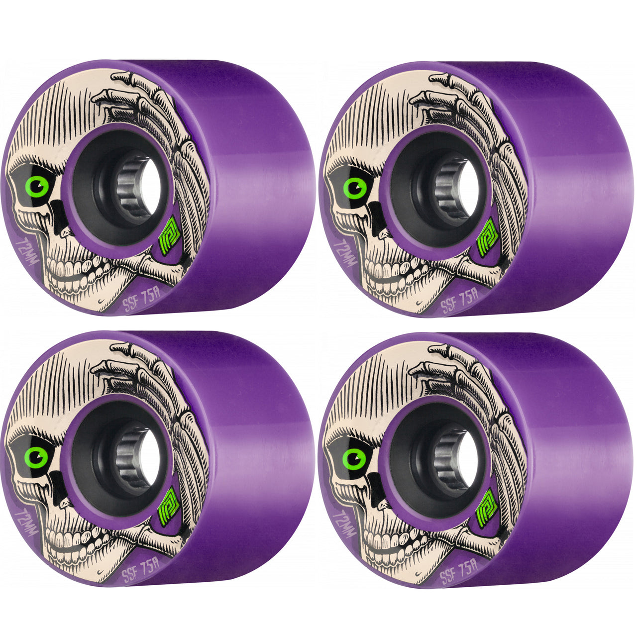 Powell Peralta Kevin Reimer Skateboard Wheels Purple 72MM 75A