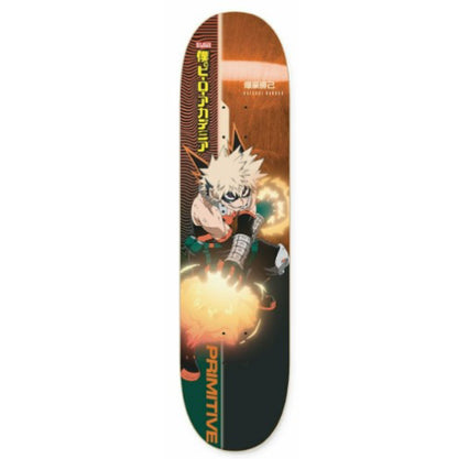 Primitive X My Hero Academia Katsuki Bakugo Skateboard Deck 8.25"