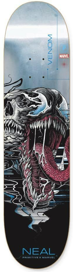 Primitive X Marvel Robert Neal Pro Venom Skateboard Deck 8.125"