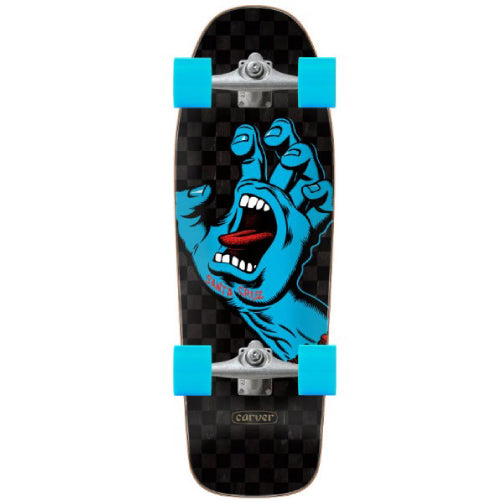Santa Cruz X Carver Screaming Hand Check Surf Skate Cruiser Complete Skateboard 30.2"