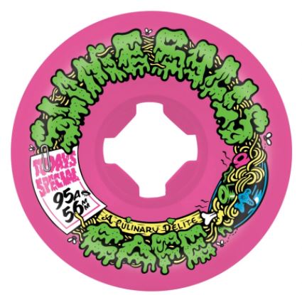 Santa Cruz Double Take Cafe Vomit Mini Slime Balls Skateboard Wheels Pink 56MM 95A