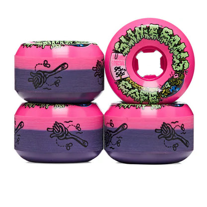 Santa Cruz Double Take Cafe Vomit Mini Slime Balls Skateboard Wheels Pink 56MM 95A