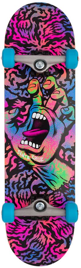 Santa Cruz Obscure Screaming Hand Complete Skateboard Prism Multi 8.25"