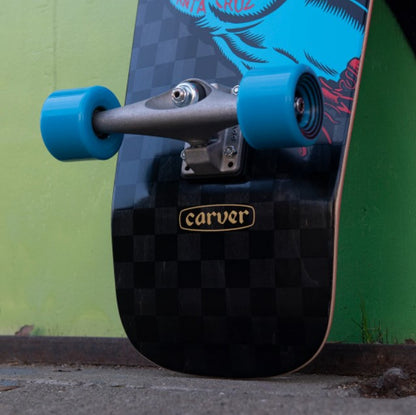 Santa Cruz X Carver Screaming Hand Check Surf Skate Cruiser Complete Skateboard 9.8"