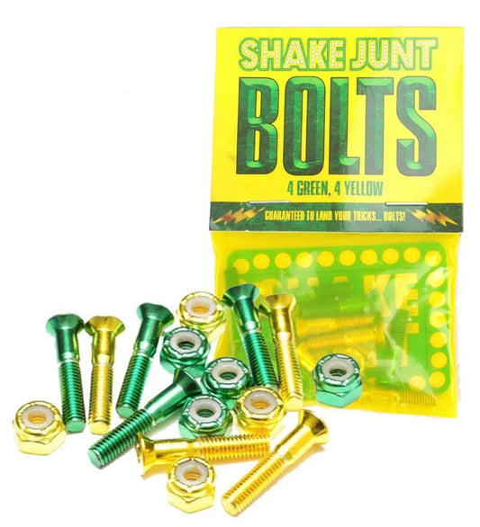 Shake Junt Hardware Bolts Green, Yellow 1"