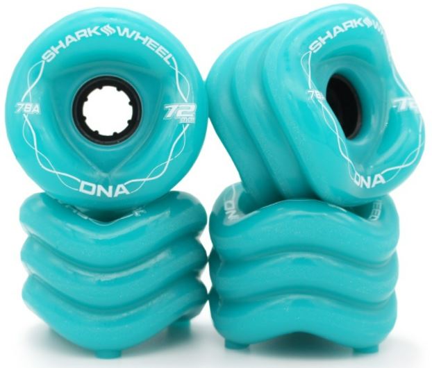 Shark Wheel DNA Turquoise Longboard Wheels 72MM 78A
