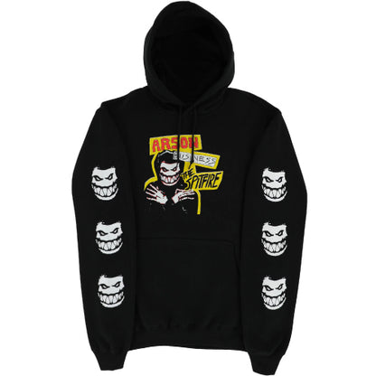 Spitfire Arson Business Hoodie - Black/Glow