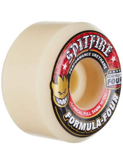Spitfire Formula Four Conical Full Red, Black Wheels 54MM
