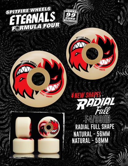 Spitfire Formula Four Radial Full Eternal Skateboard Wheels 