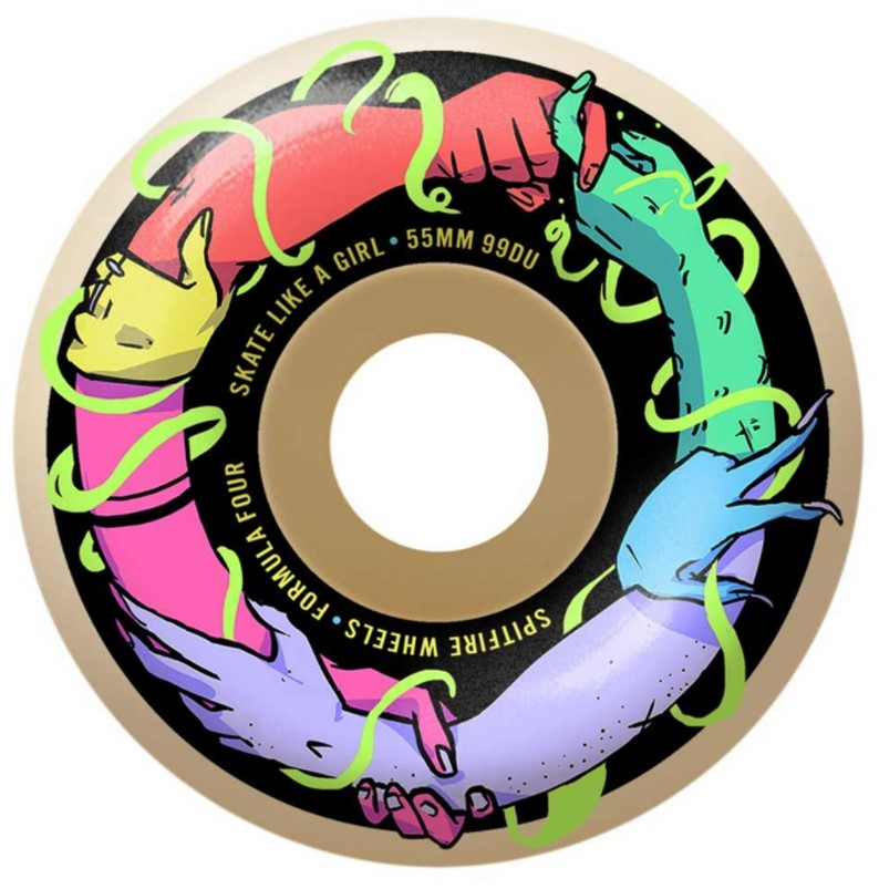 Spitfire Formula Four Classic Skate Like a Girl Wheels Natural 55MM 99D