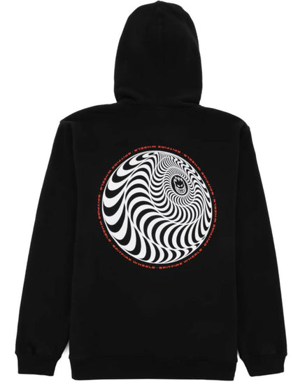 Spitfire Skewed Classic Black/White/Red Hooded Sweatshirt