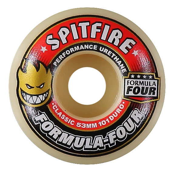 Spitfire Formula Four Conical Full Red, Black Wheels 53MM