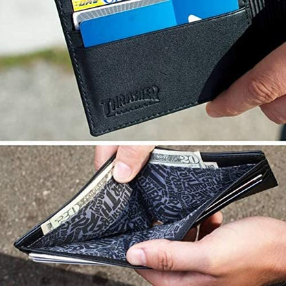 Thrasher Skategoat Black Leather Wallet