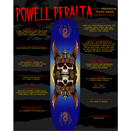 Powell Peralta Andy Anderson Heron 2 Flight Egg Shape Skateboard Deck 8.7"